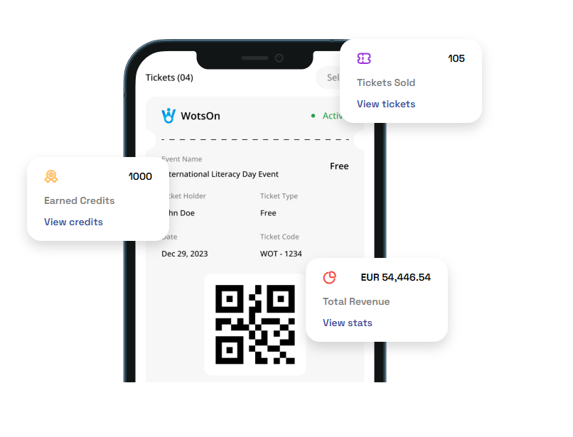 Ticketing on mobile for WotsOn